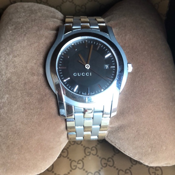 Gucci Authentic 550xl Mens Watch Silver 